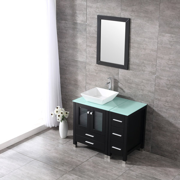 Brayden Studio® Roberge 36'' Single Bathroom Vanity Set with Mirror